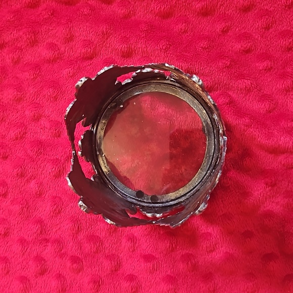 Vintage Pewter Circling Angels Clouds and Stars Candle Holder - Picture 2 of 5